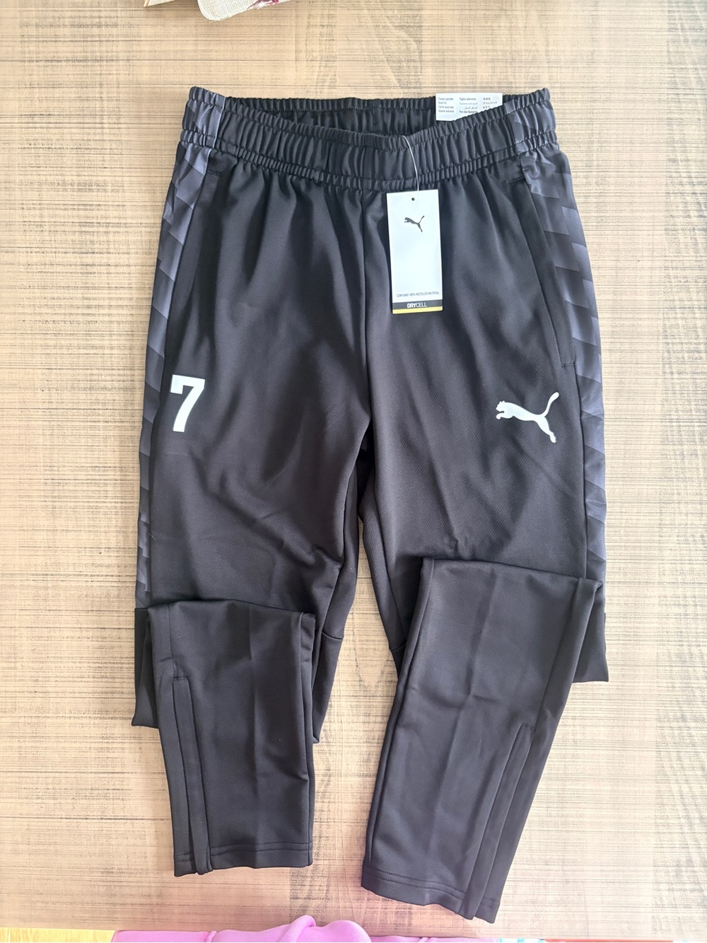 Puma Black Jogger Sweatpants with Number 7